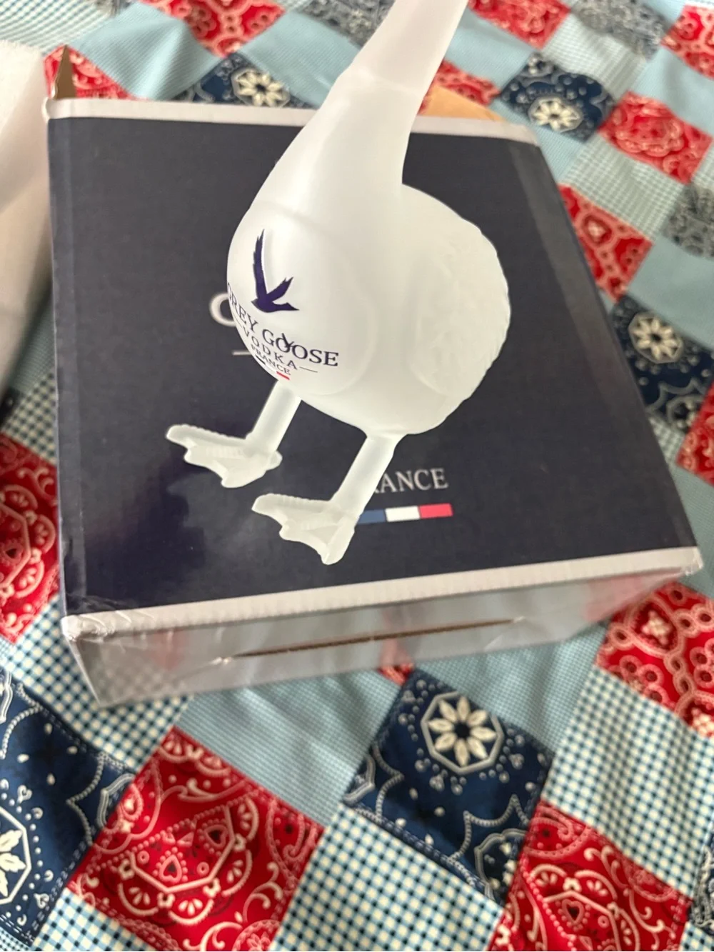 Grey Goose White Ceramic Goose Vase - White